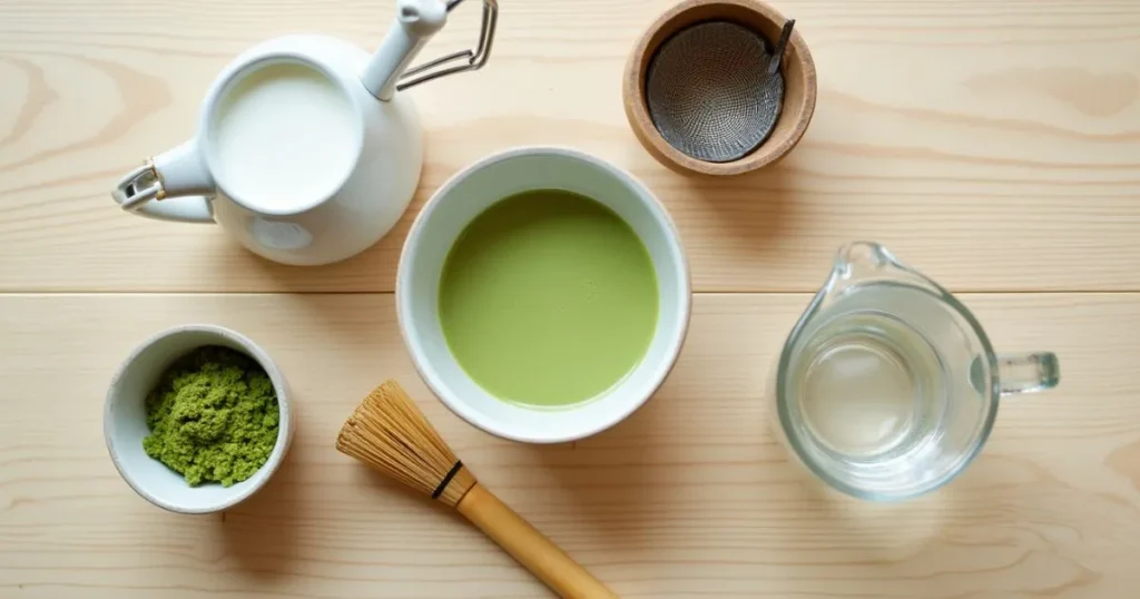 matcha latte rezept